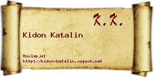 Kidon Katalin névjegykártya
