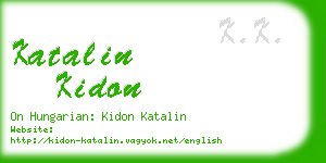 katalin kidon business card